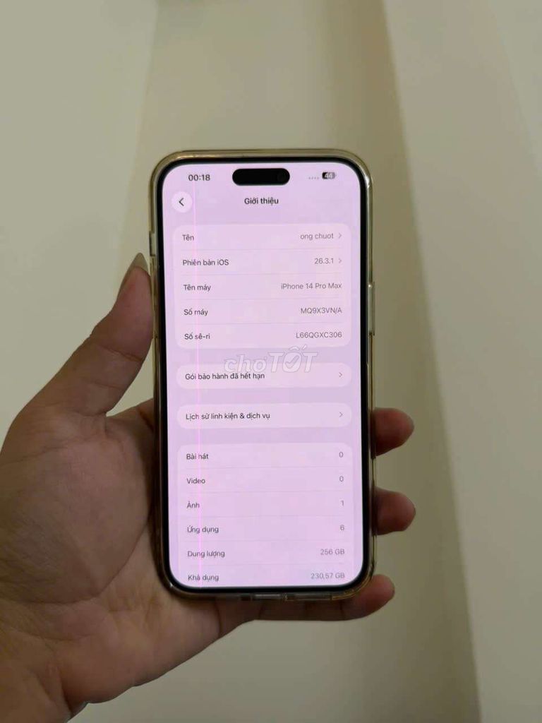 Apple iPhone 14 Pro Max 256GB Đen. Mua bán Điện thoại tại Quận Hà Đông Hà Nội được đăng bởi Tiến Dũng hình 1