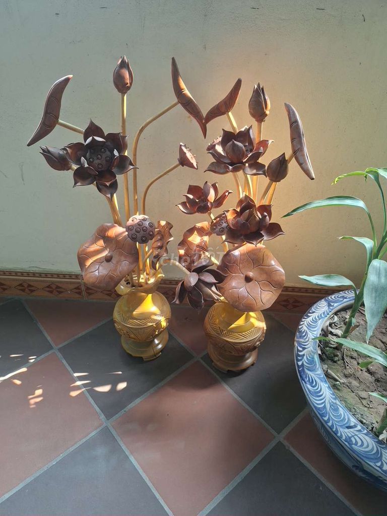 Đồ trang trí Gỗ mít Hoa sen. Mua bán Cây cảnh, đồ trang trí tại Quận Bắc Từ Liêm Hà Nội được đăng bởi Thùy Linh hình 1