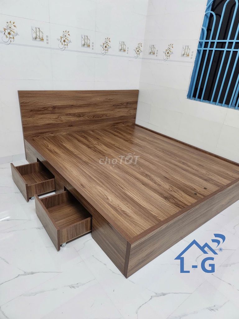 Giường ngủ Gỗ MDF=GIƯỜNG MDF=GIƯỜNG MDF CÓ HỘC KÉO. Mua bán Giường, chăn ga gối nệm tại Thành phố Biên Hòa Đồng Nai được đăng bởi Nội thất Quang Hùng hình 1