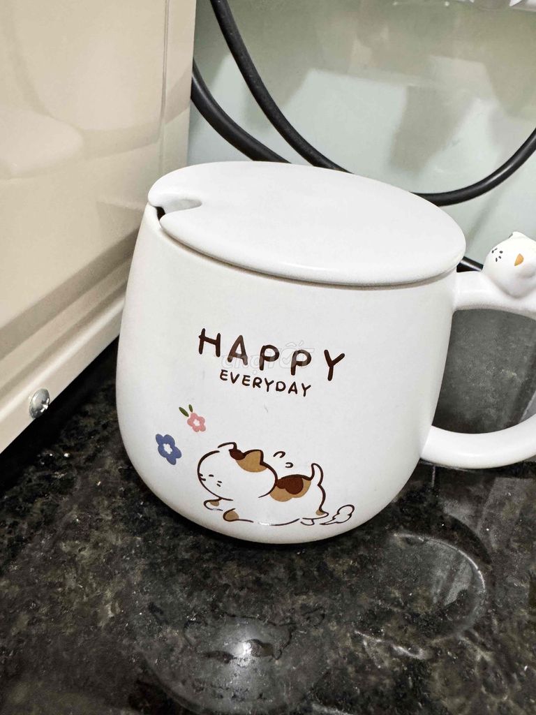 Cốc sứ Gốm sứ Trắng Hoạt hình kèm muỗng. Mua bán Dụng cụ nhà bếp tại Quận Tân Phú Tp Hồ Chí Minh được đăng bởi Rosemary hình 1