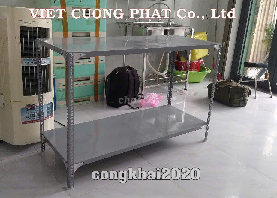 Kệ 2 tầng mâm (100x50) - Kệ bếp gas đôi cao 75cm. Mua bán Tủ, kệ gia đình tại Quận Bình Tân Tp Hồ Chí Minh được đăng bởi Kệ Thép V Lỗ Đa Năng hình 1
