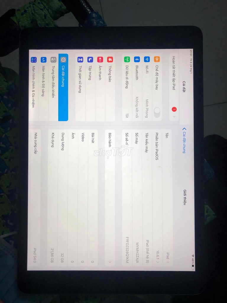 cần pass ipad gen 8