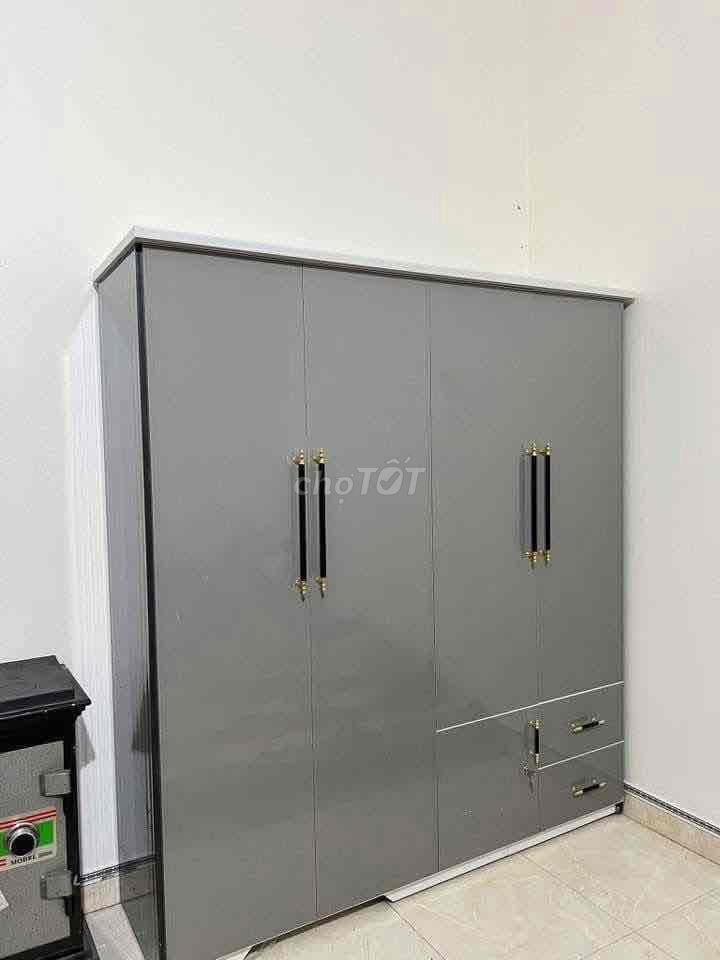 Tủ nhựa Đài Loan Xám 4-5 cánh 1m85. Mua bán Tủ, kệ gia đình tại Huyện Hoài Đức Hà Nội được đăng bởi nội thất min su hình 1