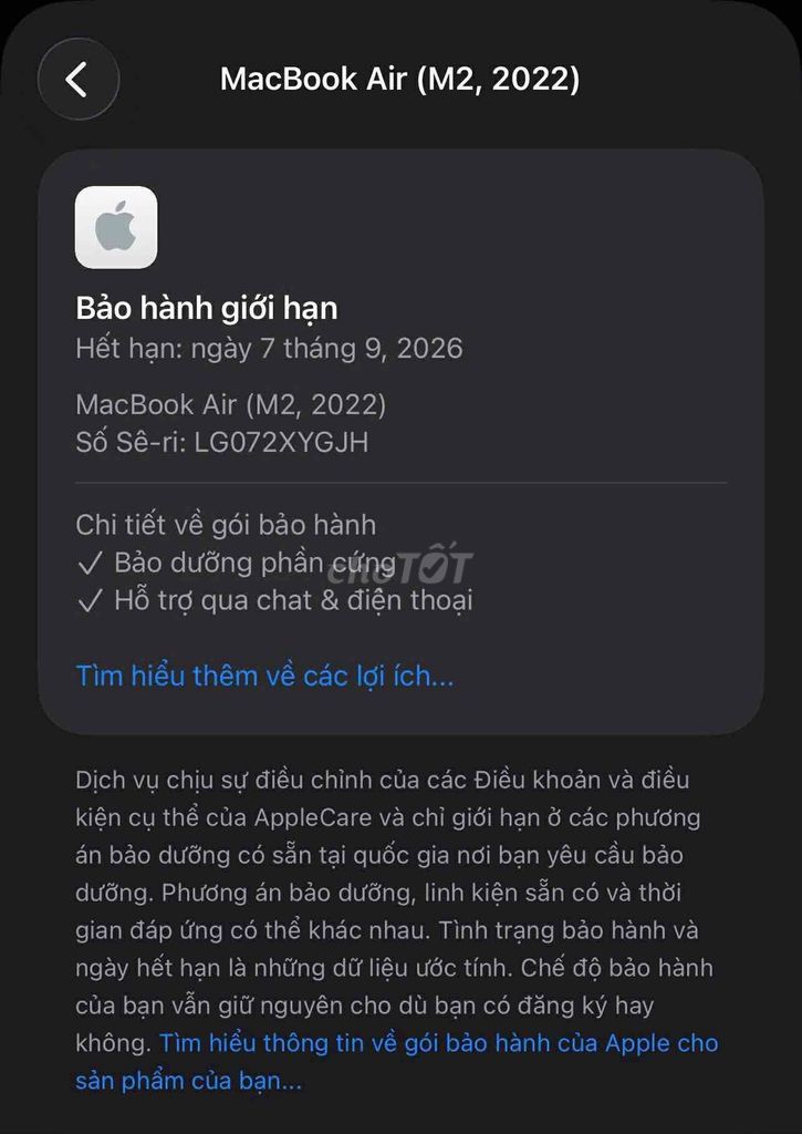 Máy MacBook Còn Bảo Hành Hãng 7/2026. Mua bán Laptop tại Quận Thanh Xuân Hà Nội được đăng bởi Tống Văn Hoà hình 1