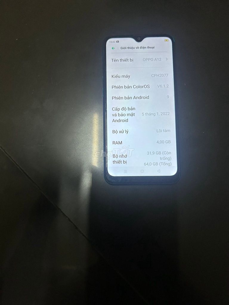 Oppo A12 64GB Xanh Like New. Mua bán Điện thoại tại Quận 4 Tp Hồ Chí Minh được đăng bởi Hội Đồ Điện Tử hình 1