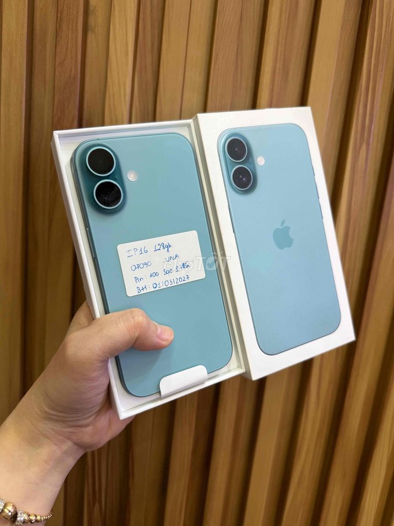 iPhone 16 128GB VN/A pin 100 sạc 17 lần bh 3/27. Mua bán Điện thoại tại Quận 10 Tp Hồ Chí Minh được đăng bởi Đăng Sơn Store hình 1