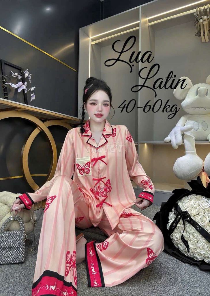 Bộ đồ ngủ Pyjama lụa Latin tay dài. Mua bán Quần áo tại Quận Bình Tân Tp Hồ Chí Minh được đăng bởi BB QUYÊN ĐỒ BỘ PYJAMA  hình 1