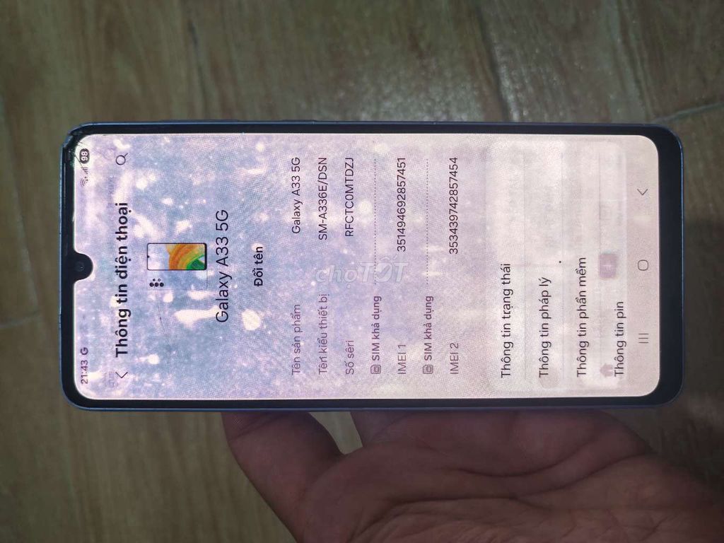 Samsung A33 5G 6/128GB nát như cháo chó. Mua bán Điện thoại tại Huyện Bình Chánh Tp Hồ Chí Minh được đăng bởi Nam hình 1