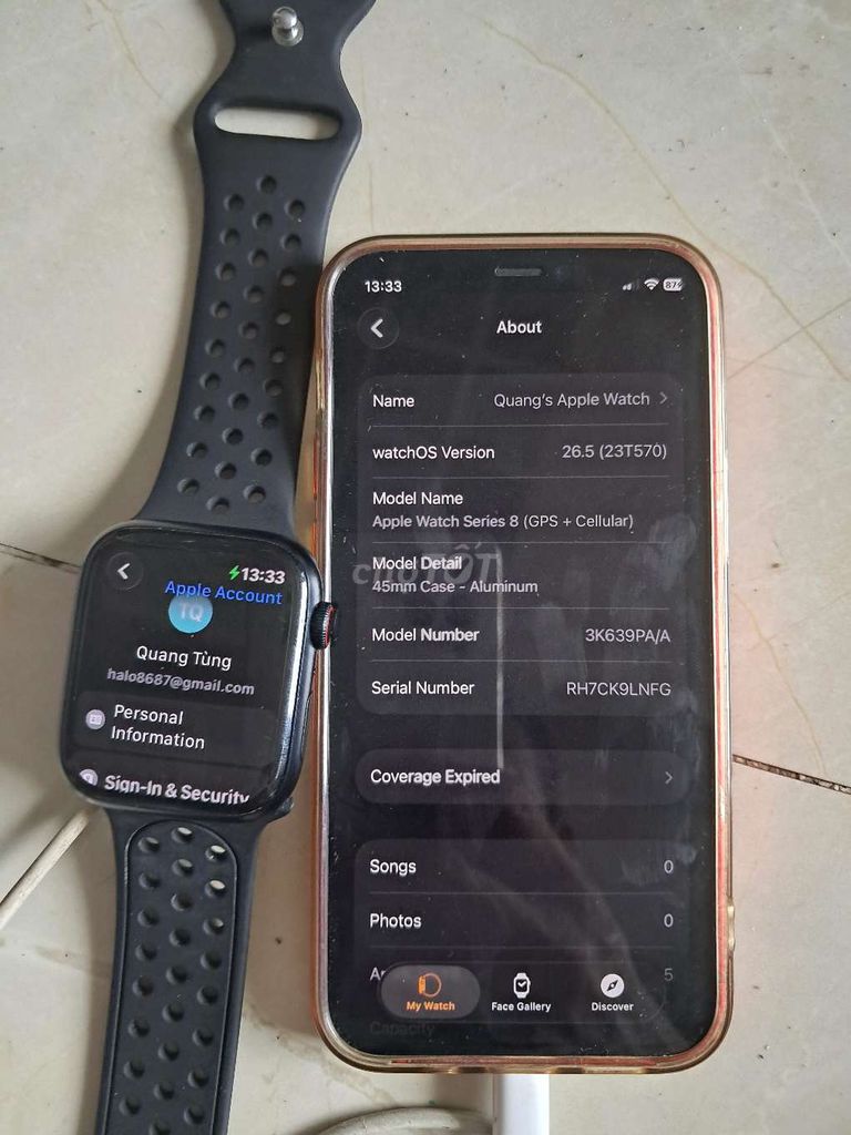 Apple Watch Series 8 45mm Đen. Mua bán Thiết bị đeo thông minh tại Quận Tân Phú Tp Hồ Chí Minh được đăng bởi Quang tùng hình 1