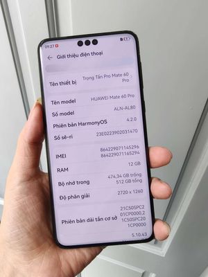 Huawei Mate 60 Pro 512GB Đen