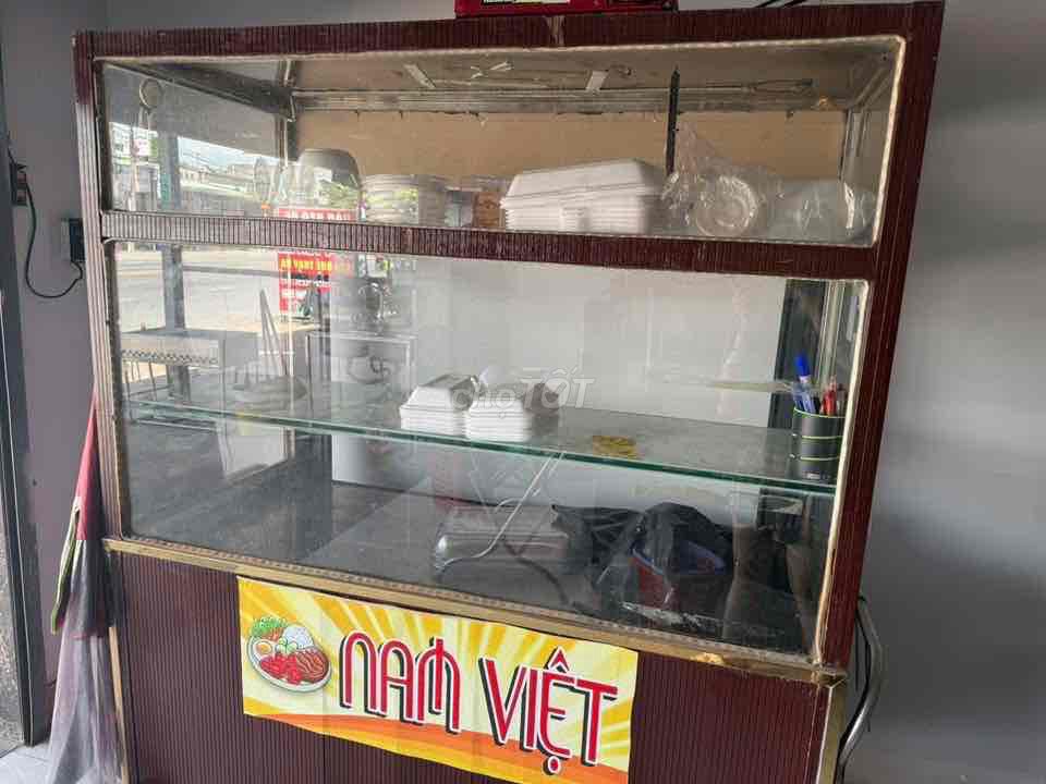 Tủ bán đồ ăn Kính có đèn Nâu Xám 1.7m. Mua bán Nội thất, đồ gia dụng khác tại Huyện Đức Hòa Long An được đăng bởi Nguyễn Thu hình 1
