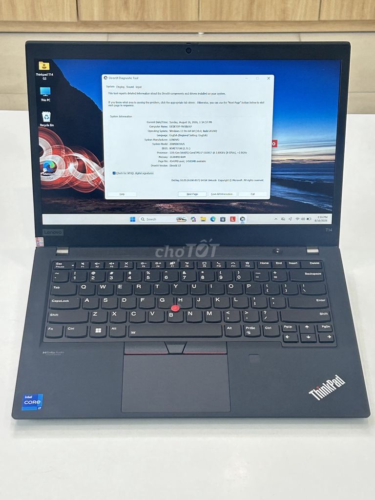 ThinkPad T14 Gen 2 i7 16GB 256GB FHD LikeNew . Mua bán Laptop tại Thành phố Huế Thừa Thiên Huế được đăng bởi T T Center hình 1
