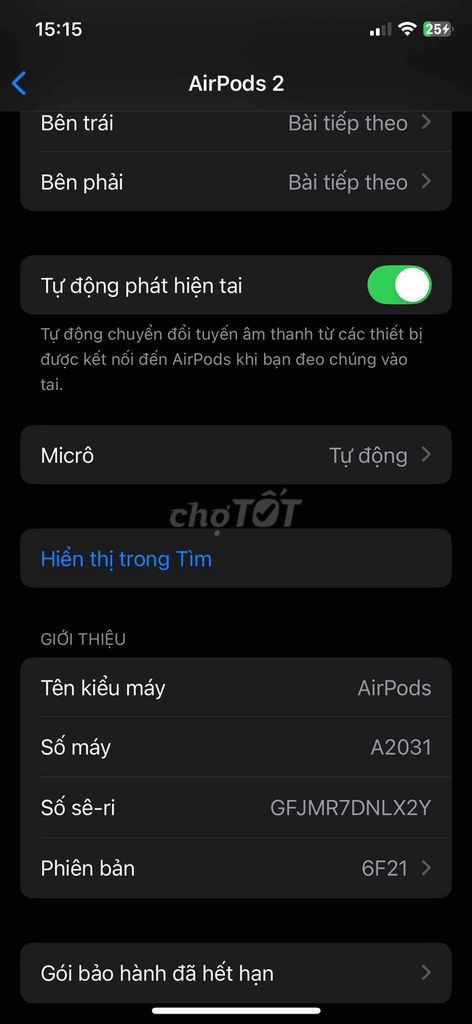 Apple AirPods 2  chính hãng. Mua bán Tivi, Âm thanh tại Huyện Nhơn Trạch Đồng Nai được đăng bởi Thái Nguyễn hình 1