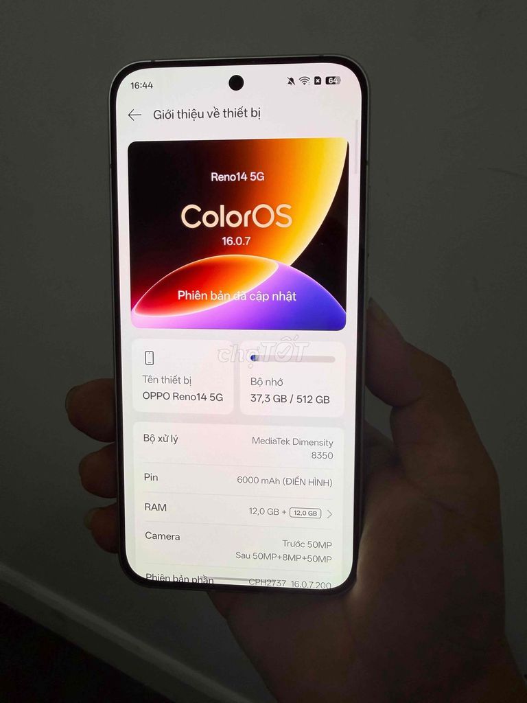 Oppo Reno14 5G 12GB/512GB Trắng Like New. Mua bán Điện thoại tại Quận 7 Tp Hồ Chí Minh được đăng bởi Hoàng Tùng hình 1