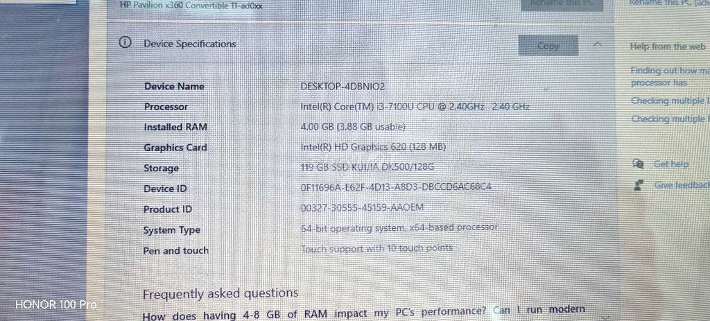 HP Pavilion x360 i3-7100U 4GB/119GB. Mua bán Laptop tại Thành phố Hải Dương Hải Dương được đăng bởi Tên chưa cung cấp hình 1
