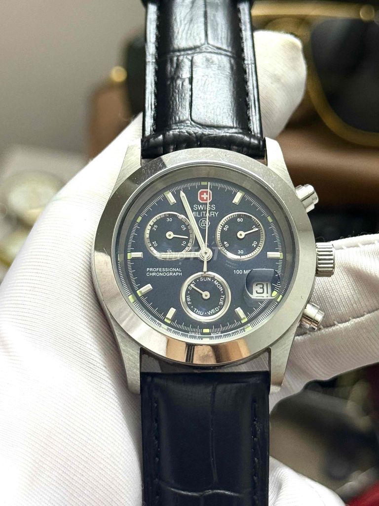 Đồng hồ Swiss Military 35mm đen máy Thụy Sỹ. Mua bán Đồng hồ tại Quận Ngô Quyền Hải Phòng được đăng bởi linh hình 1