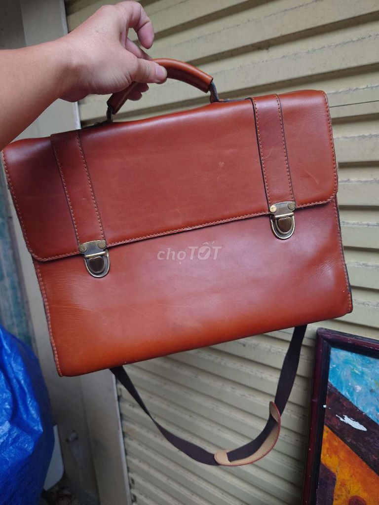 Cặp tài liệu Da thật Unisex Nâu đẹp keeng. Mua bán Túi xách tại Quận Hà Đông Hà Nội được đăng bởi Đức Thịnh 389  hình 1