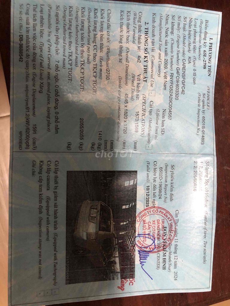 Kia Carens 1.6 MT - 2009 - 7 Chỗ. Mua bán Ô tô tại Quận Ninh Kiều Cần Thơ được đăng bởi Nguyen Long hình 5