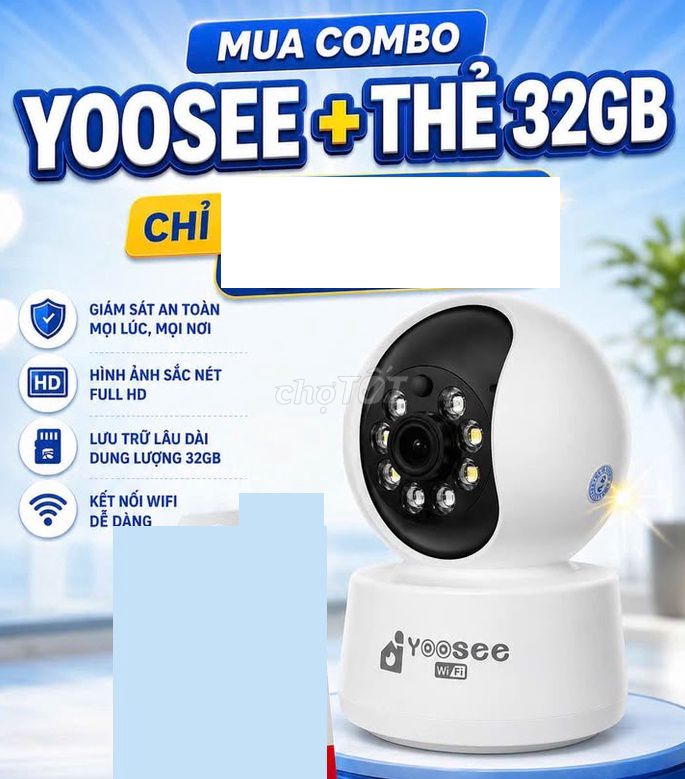 Camera WIFI IP Yoosee Wifi HD Trắng ( CHƯA THẺ ). Mua bán Máy ảnh, Máy quay tại Quận Tân Phú Tp Hồ Chí Minh được đăng bởi ĐẠI LÝ CAMERA QUAN SÁT hình 1