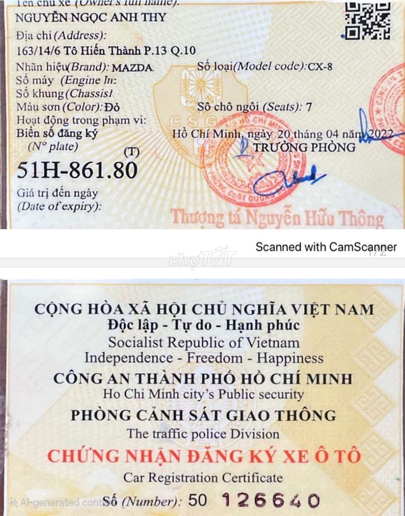 Mazda CX-8 2021 Luxury 2.5 AT - 46000 km. Mua bán Ô tô tại Thành phố Thủ Đức Tp Hồ Chí Minh được đăng bởi Tuan Tran hình 9