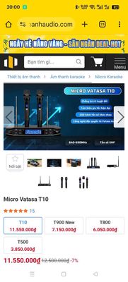 Micro vatasa cao cấp  mua mới 12tr. Mua bán Tivi, Âm thanh tại Thành phố Dĩ An Bình Dương được đăng bởi Phan Xuân Hoàng