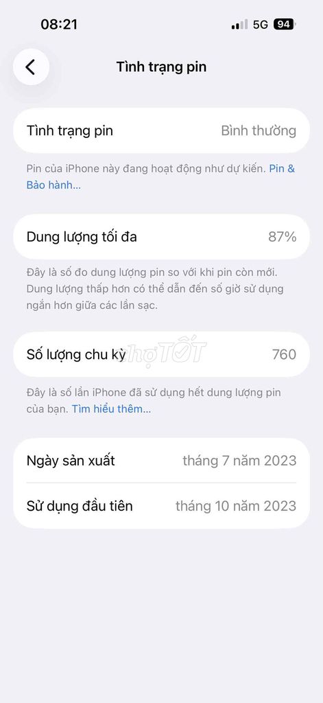 Apple iPhone 15 Pro 128GB Đen. Mua bán Điện thoại tại Huyện Phúc Thọ Hà Nội được đăng bởi Đỗ Tiến Hải hình 1