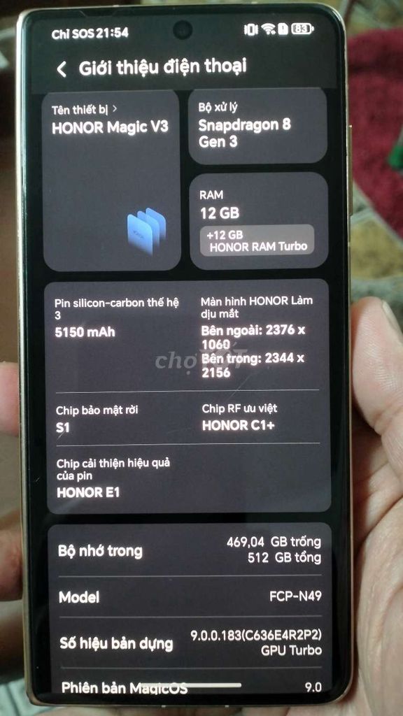 Honor Magic V3 512GB Nâu đỏ. Mua bán Điện thoại tại Quận Thanh Khê Đà Nẵng được đăng bởi HuanKa hình 1