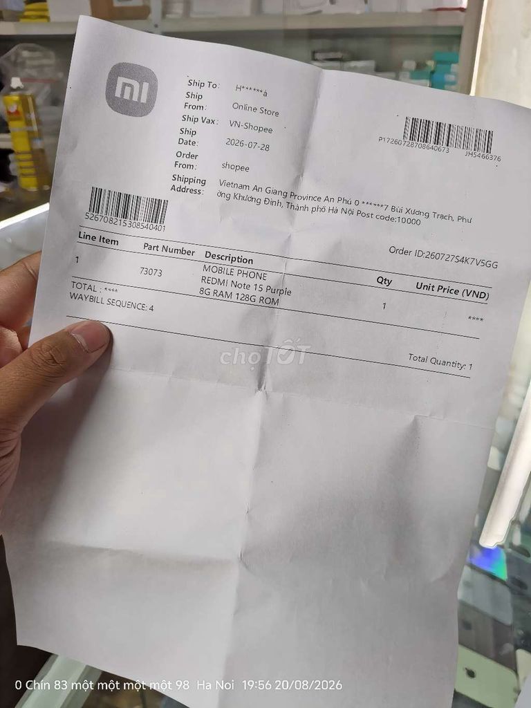 Xiaomi Redmi Note 15 8/128G Mới Kích 03/08/2026  . Mua bán Điện thoại tại Quận Thanh Xuân Hà Nội được đăng bởi Hoàng Huy Đỗ hình 1