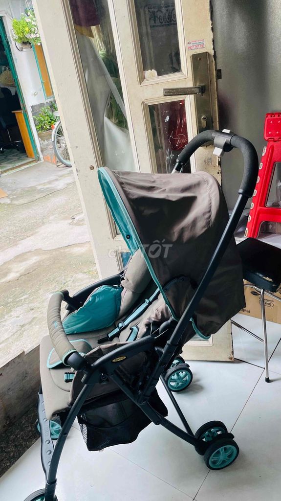 Xe đẩy em bé Aprica Nâu, Xanh ngọc. Mua bán Mẹ và bé tại Quận Gò Vấp Tp Hồ Chí Minh được đăng bởi Nương hình 1