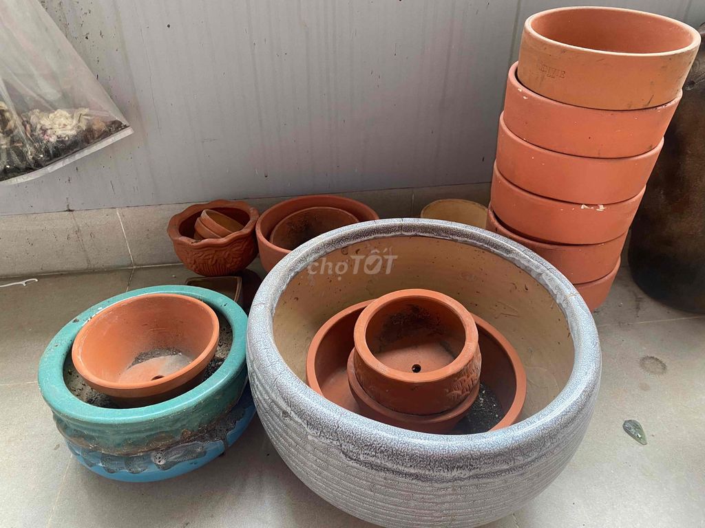 Chậu cây gốm nhiều màu mới. Mua bán Cây cảnh, đồ trang trí tại Quận 8 Tp Hồ Chí Minh được đăng bởi Trương Cẩm hình 1