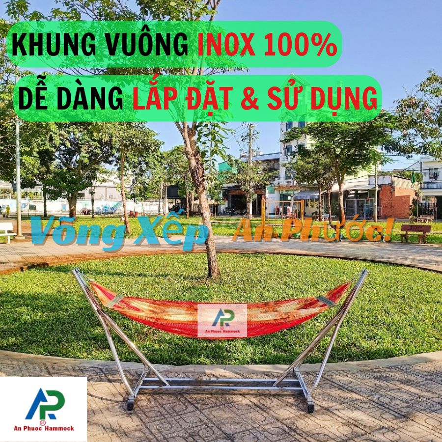 Xả kho Bộ Võng Xếp Khung vuông INOX +Mặt lưới Võng. Mua bán Giường, chăn ga gối nệm tại Quận Bình Tân Tp Hồ Chí Minh được đăng bởi Kho sỉ Võng xếp An Phước  hình 2