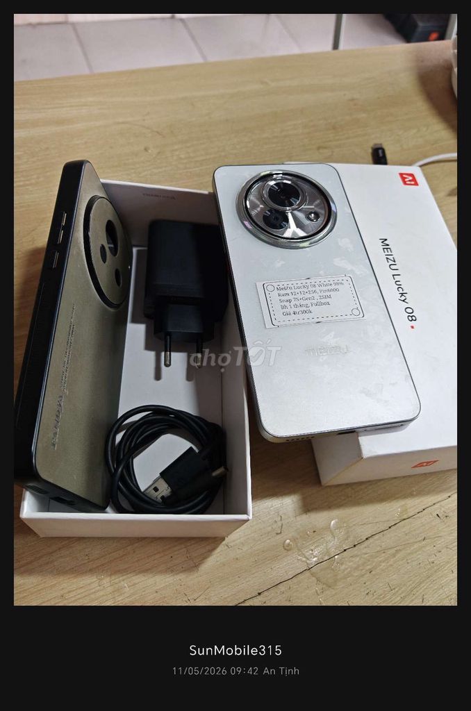 Meizu Lucky 08 R12+256 Trắng pin6000 2sim. Mua bán Điện thoại tại Huyện Trảng Bàng Tây Ninh được đăng bởi Sun Mobile Shop Điện Thoại Trảng Bàng Tây Ninh 01 hình 1