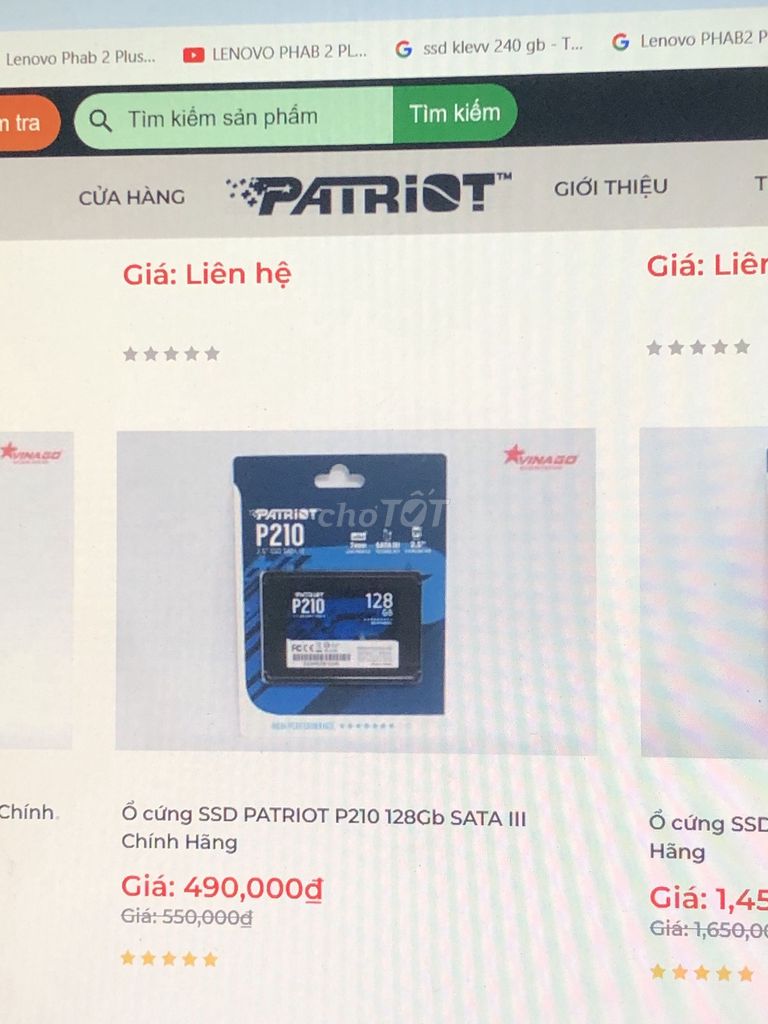 Ổ cứng SSD PATRIOT P210 128Gb SATA III Chính Hãng