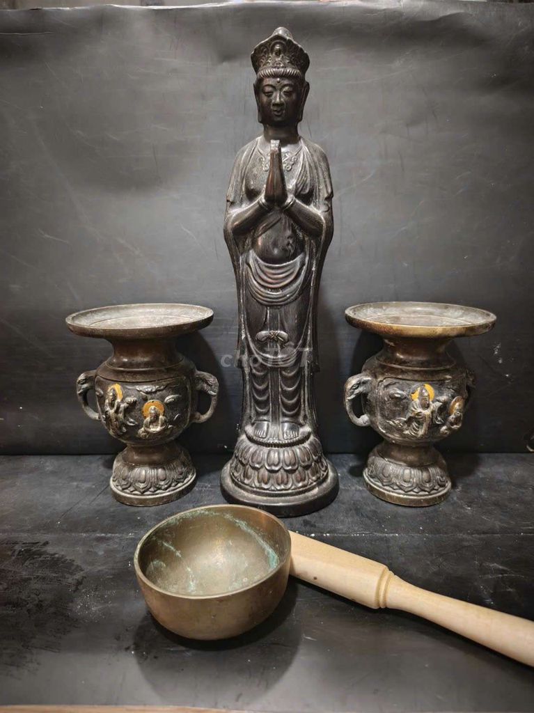 Tượng thờ Đồng cổ 35cm Cổ điển. Mua bán Đồ sưu tầm, đồ cổ tại Quận 6 Tp Hồ Chí Minh được đăng bởi kim Khánh hình 1