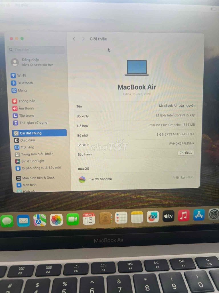 Apple MacBook Air 2020 i3 8GB/256GB. Mua bán Laptop tại Quận Tân Phú Tp Hồ Chí Minh được đăng bởi vu hình 1