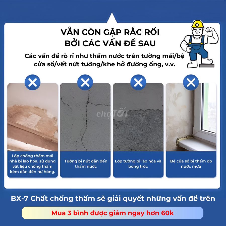 BX-7: Chất chống thấm cân nhiều bề mặt