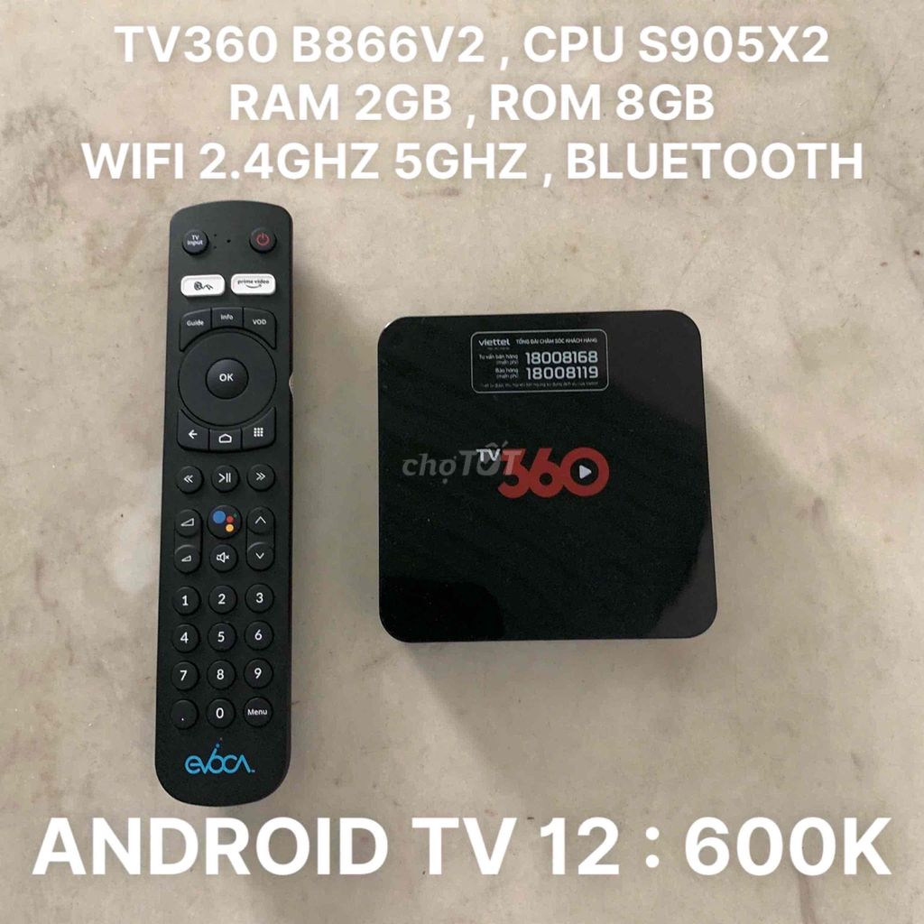 Box TV360 Viettel Remote Giọng Nói Tivi Box