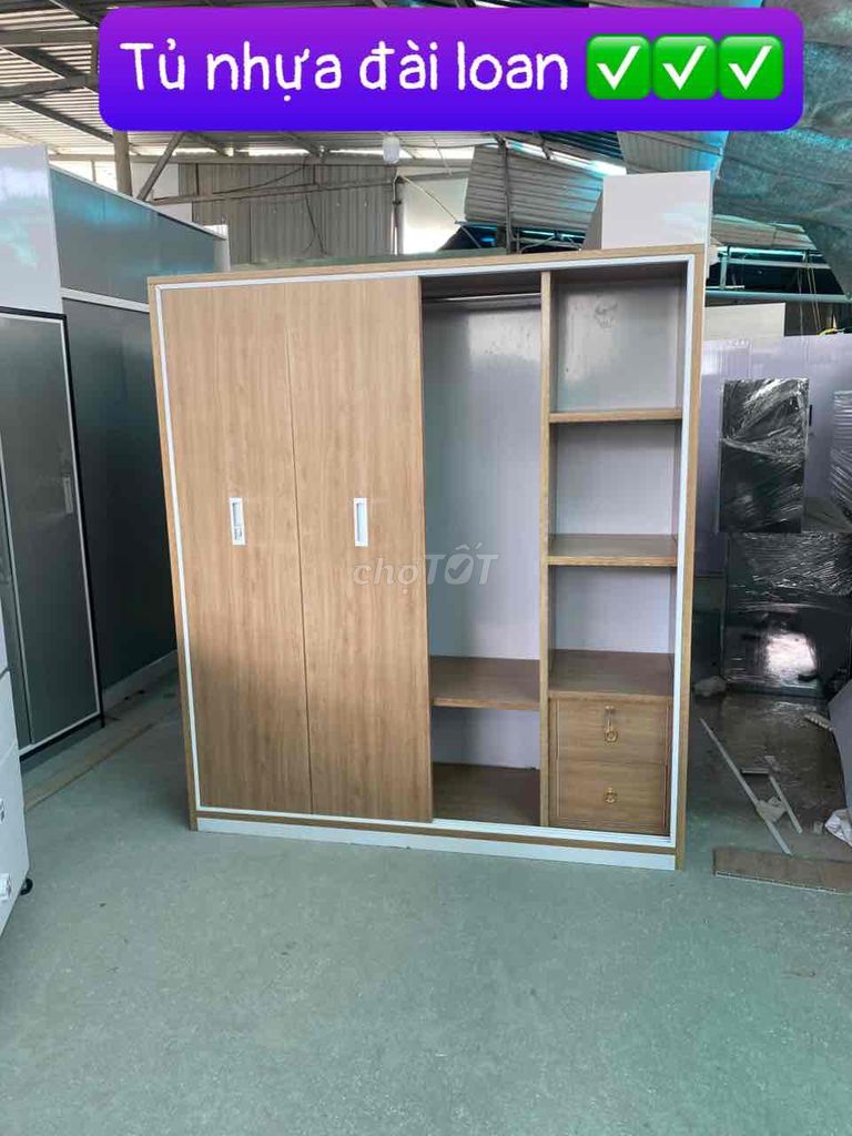Tủ quần áo Nhựa Đài Loan 1m8x1m6 cửa lùa. Mua bán Tủ, kệ gia đình tại Quận Phú Nhuận Tp Hồ Chí Minh được đăng bởi Nội Thất Gia Đình hình 1
