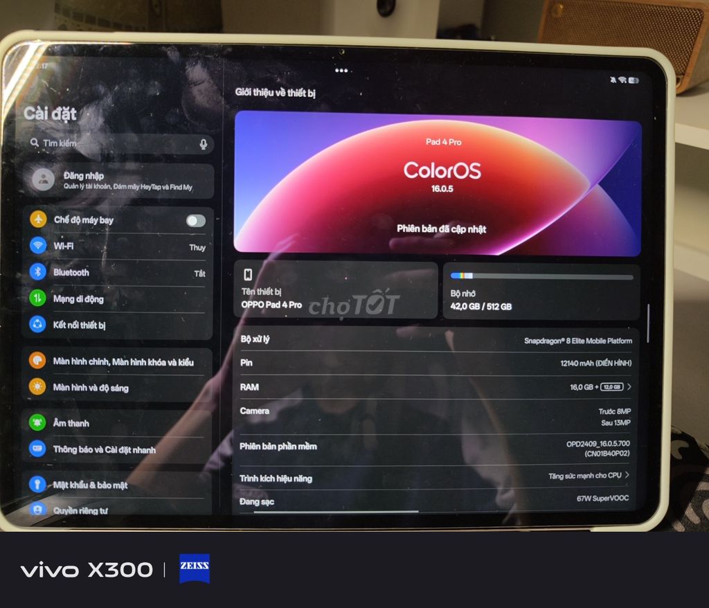 Oppo Pad 4 Pro Snap 8 Elite 16GB/512GB. Mua bán Máy tính bảng tại Quận Thanh Xuân Hà Nội được đăng bởi pham hoang hình 1
