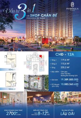 KHỐI ĐẾ GÀ ĐẺ TRỨNG VÀNG SỔLÂU DÀI MẶT TIỀN SÔNG HÀN ĐÀ NẴNG PENINSULA