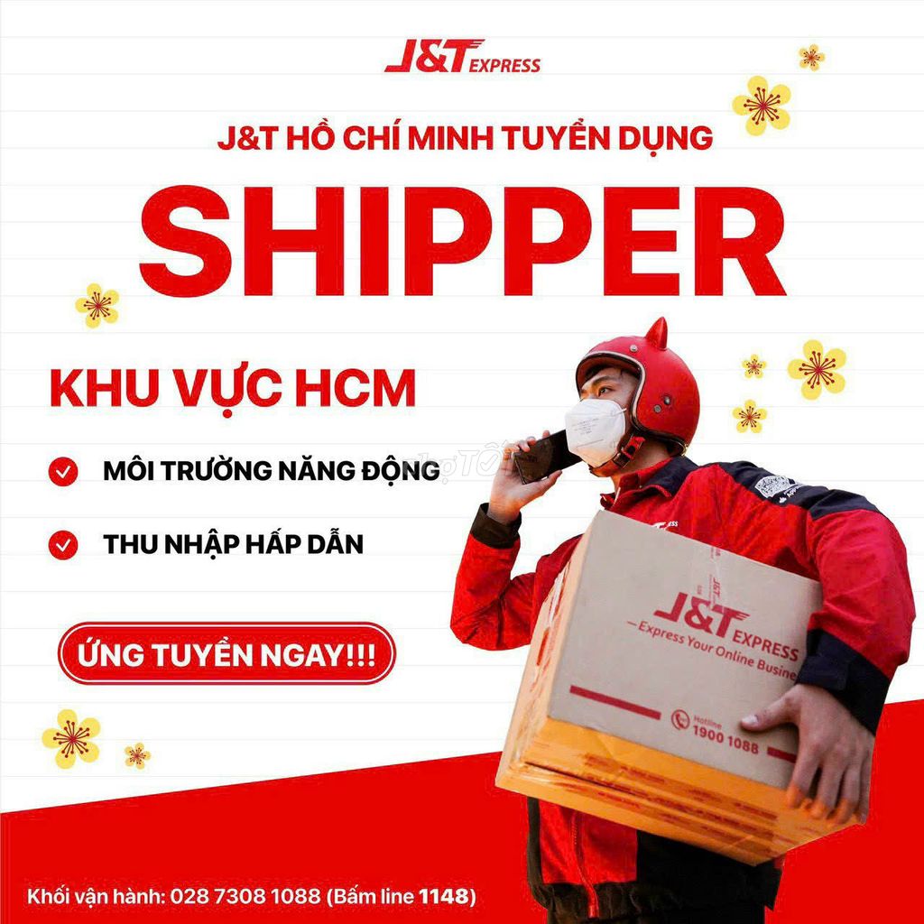 J&T Express Tuyển Dụng Shipper Khu Vực Phú Nhuận