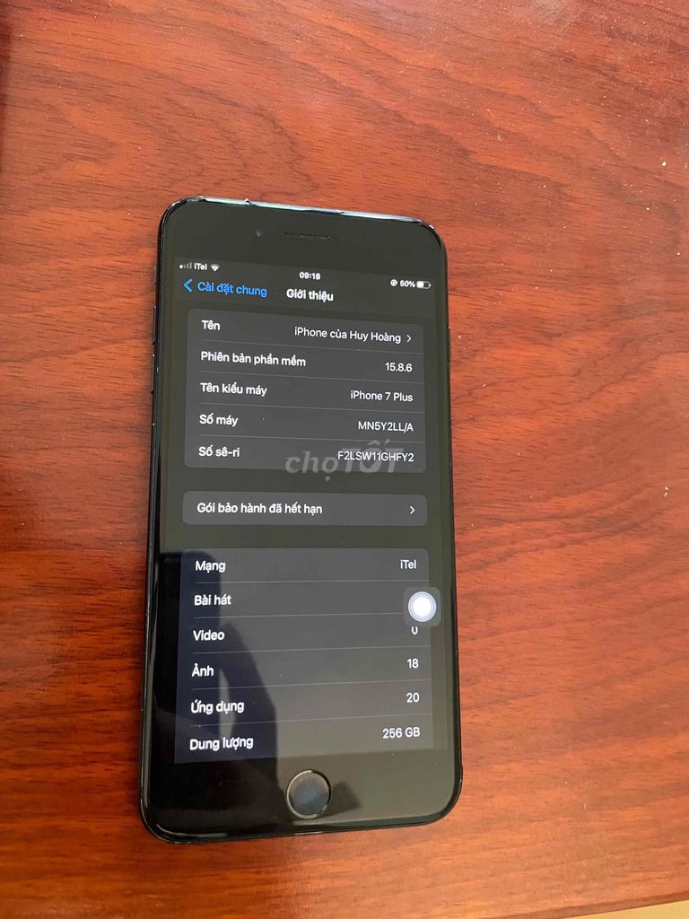iPhone 7 Plus 256GB Đen. Mua bán Điện thoại tại Thành phố Thủ Dầu Một Bình Dương được đăng bởi Trần Huy Hoàng hình 1