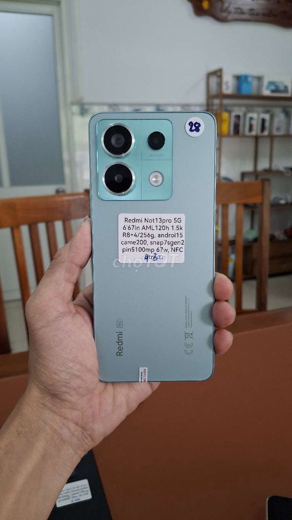 Xiaomi Redmi Note 13 Pro 5G Xanh 256GB. Mua bán Điện thoại tại Thành phố Thủ Dầu Một Bình Dương được đăng bởi TTMobileBD hình 1