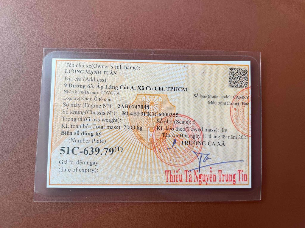 XE CAMRY 2.5 G NGAY CHỦ CẦN BÁN , XE ĐẸP VÀ ZIN. Mua bán Ô tô tại Huyện Hóc Môn Tp Hồ Chí Minh được đăng bởi Lương mạnh tuấn hình 13