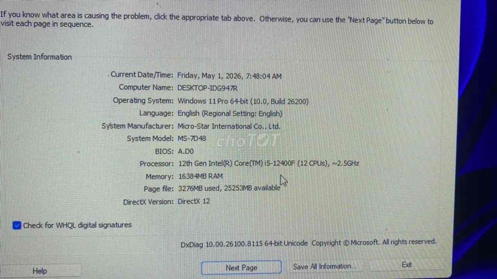 Linh kiện PC Intel Core i5-12400F H610 Tản Khí. Mua bán Linh kiện (RAM, Card...) tại Huyện Long Thành Đồng Nai được đăng bởi Mẫn Trần Minh hình 1