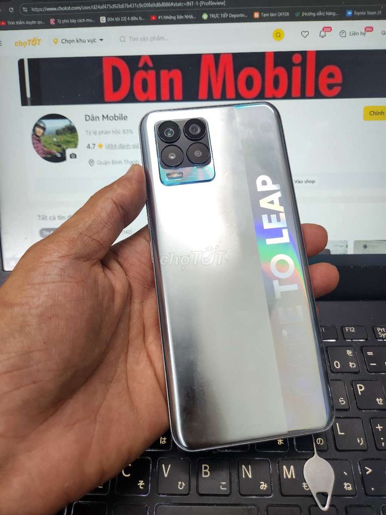 Realme 8 128GB 8GB.128GB PIN 5000 HELIO G95 ZIN . Mua bán Điện thoại tại Quận Bình Thạnh Tp Hồ Chí Minh được đăng bởi Dân Mobile hình 1