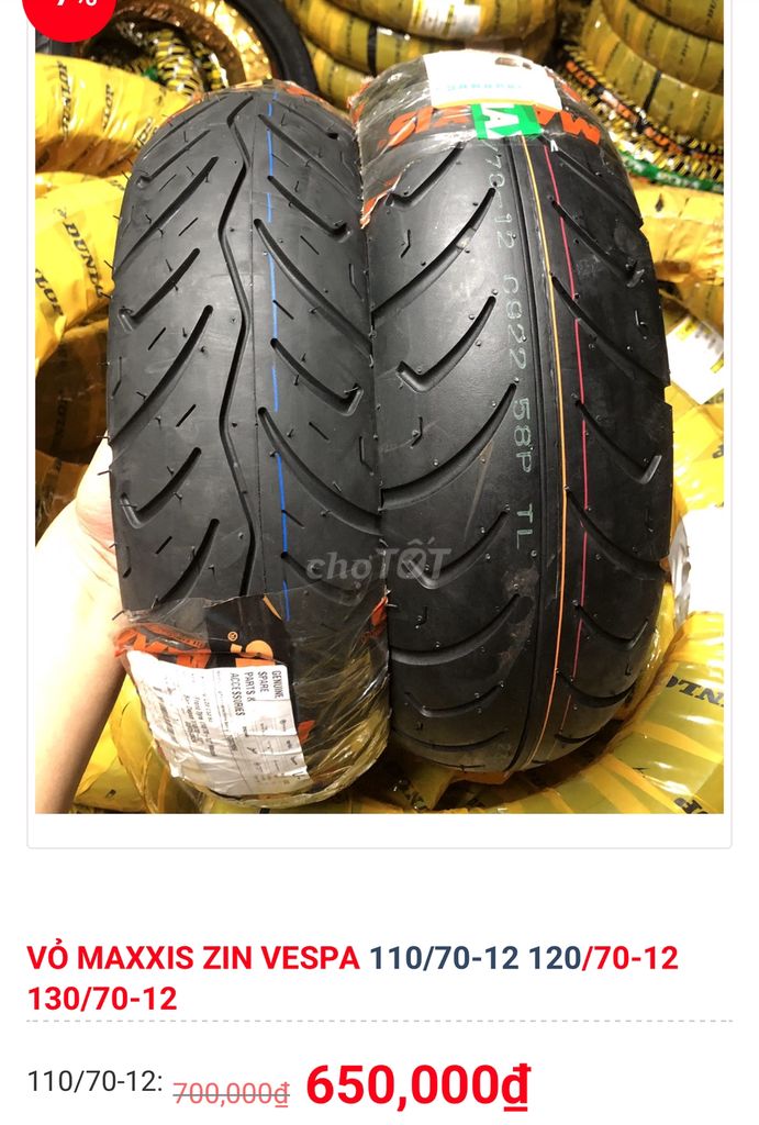 Vỏ xe Grande mới Maxxis 110/70-12