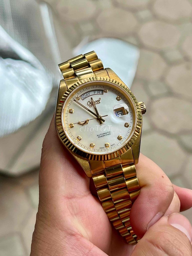Đồng hồ Ogival Daydate full pvd vàng size 40mm. Mua bán Đồng hồ tại Quận Bắc Từ Liêm Hà Nội được đăng bởi binhnguyen hình 1