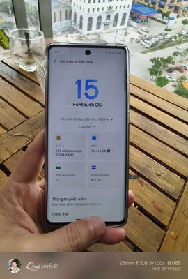 Vivo X100 Pro QUỐC TẾ 16GB/512GB xanh. Mua bán Điện thoại tại Quận Lê Chân Hải Phòng được đăng bởi Quý cafeđê Pass lại ĐT chụp ảnh đẹp