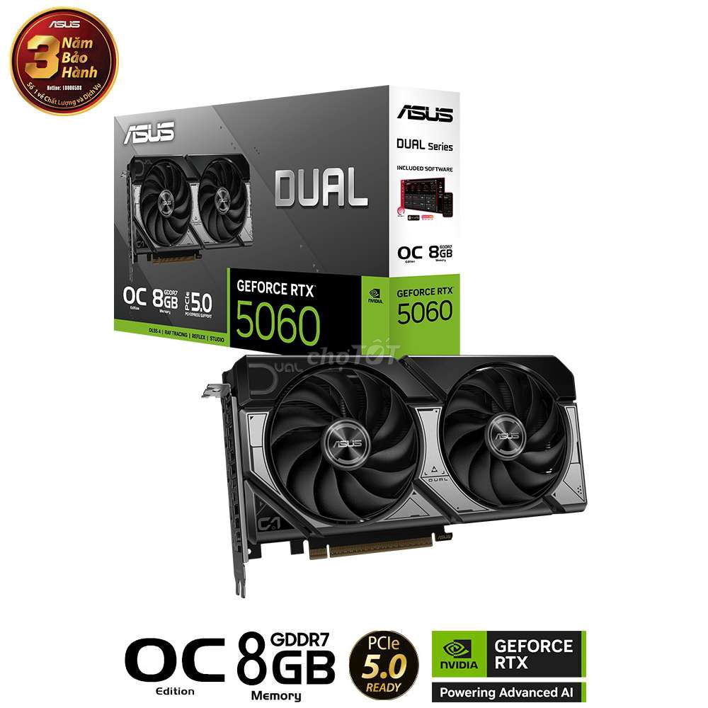 Card đồ họa ASUS RTX 5060 8GB GDDR7. Mua bán Linh kiện (RAM, Card...) tại Thành phố Hồng Ngự Đồng Tháp được đăng bởi Nguyễn võ nhựt trường hình 1